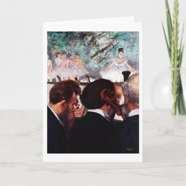 Orchestra Musicians, Edgar Degas Card (Front)