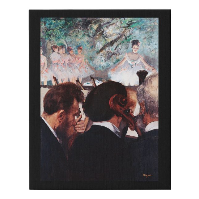Orchestra Musicians, Edgar Degas Faux Canvas Print (Front)