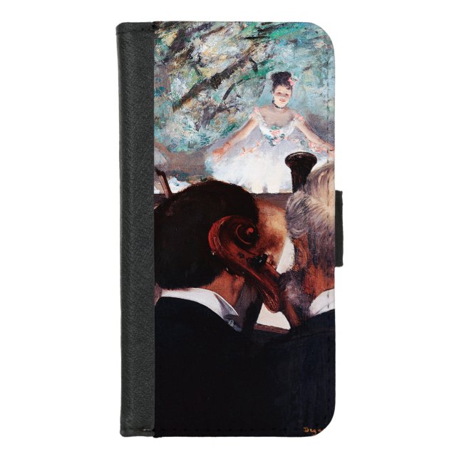 Orchestra Musicians, Edgar Degas iPhone Wallet Case (Front)