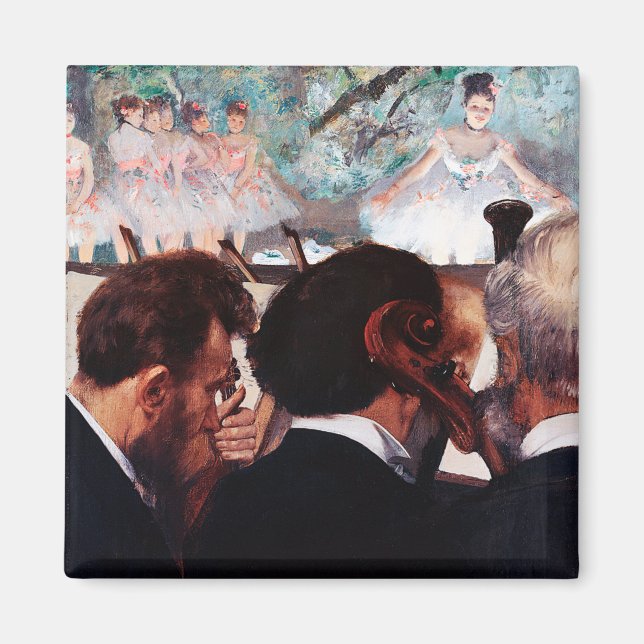 Orchestra Musicians, Edgar Degas Magnet (Front)