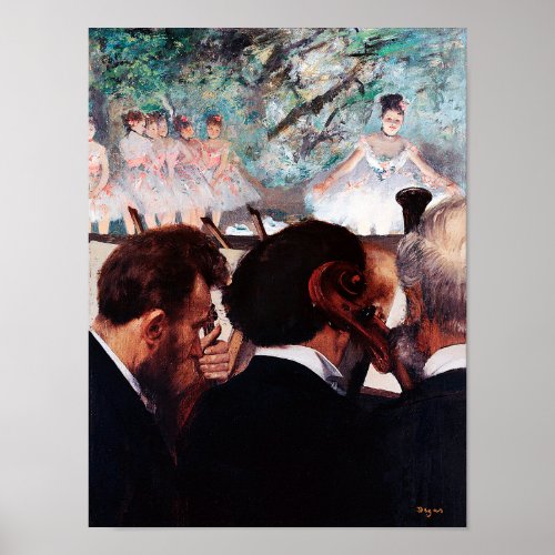 Orchestra Musicians Edgar Degas Poster