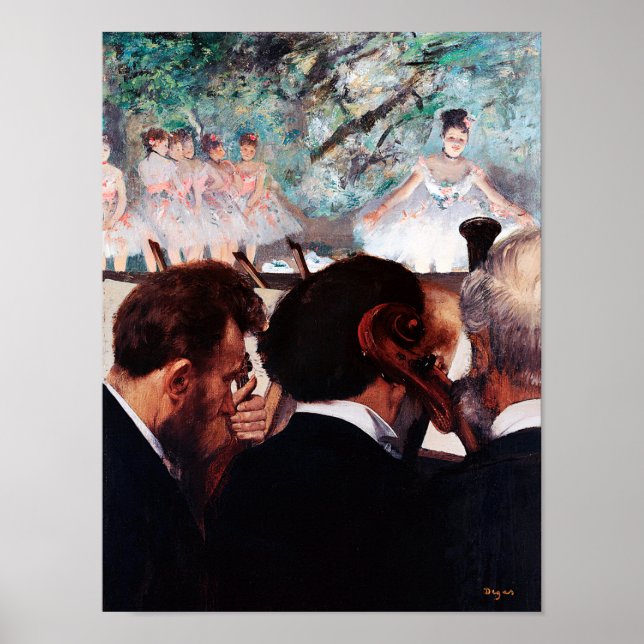 Orchestra Musicians, Edgar Degas Poster (Front)