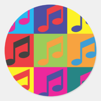 Orchestra Pop Art Classic Round Sticker