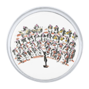 Orchestra Silver Finish Lapel Pin