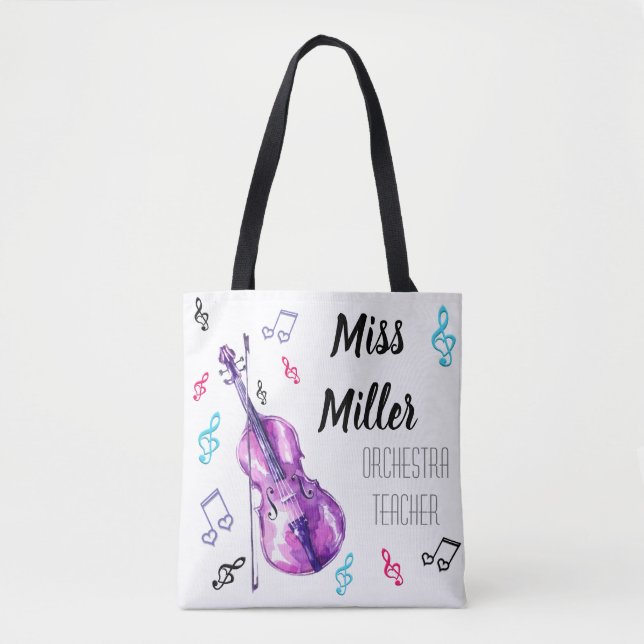 Orchestra Teacher Design Tote Bag (Front)