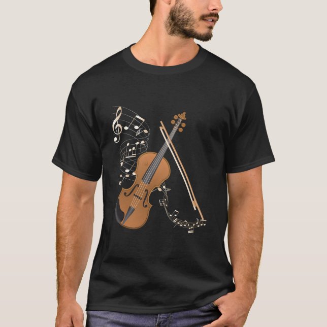 Orchestra Violin Player Musical Instrut Violin T-Shirt (Front)