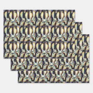 Orchestra Violins Violas Classical Music Pattern Wrapping Paper Sheets