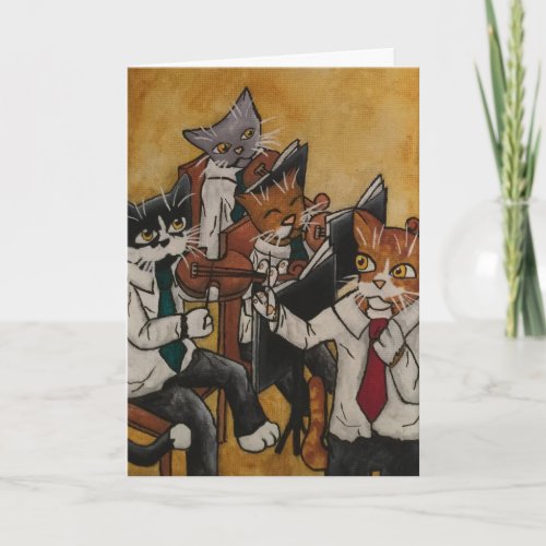 Orchestral Cats Holiday Card