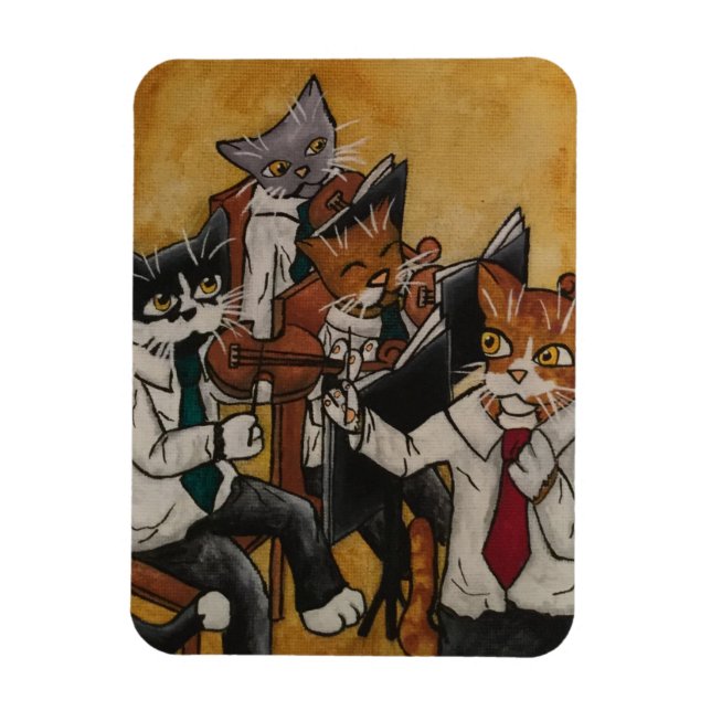 Orchestral Cats Magnet (Vertical)
