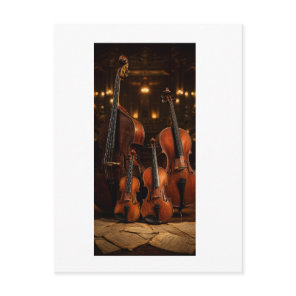 Orchestral Elegance: The Violin Family Stage Portr Postcard