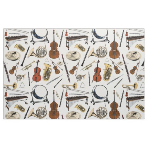 Orchestral Instruments Pattern Fabric