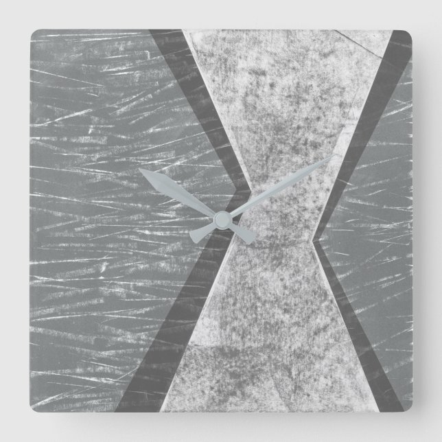 Orchestrated Geometry IV Square Wall Clock (Front)