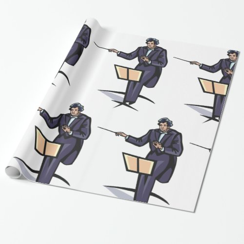 Orchestrator Conductor Wrapping Paper