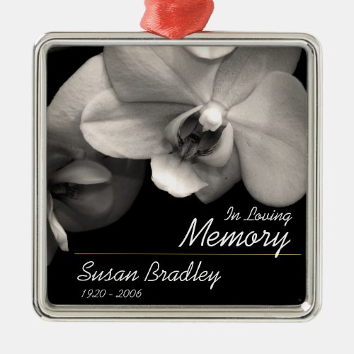 Orchid 1 Personalized Memorial Funeral Ornament