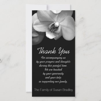 Orchid 1 Sympathy Thank You Photo Card by InMemory at Zazzle