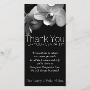 Orchid 1b Sympathy Thank you Photo Card
