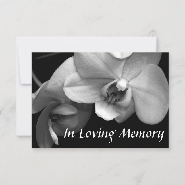 Orchid 2 Floral Photography Celebration of Life Invitation (Front)