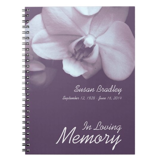 Orchid 3 Floral Photography Funeral Guest Book