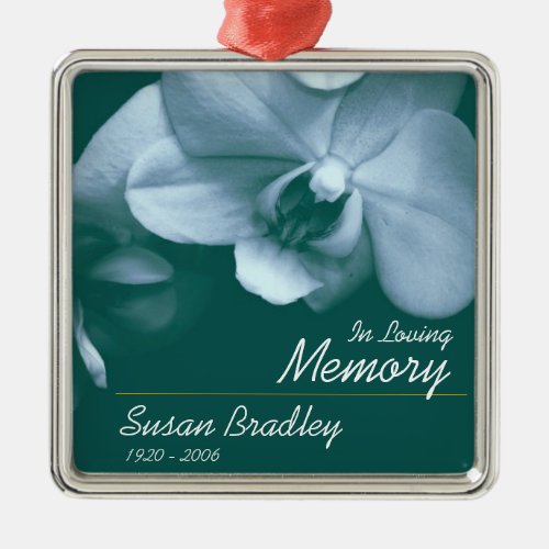 Orchid 4 Personalized Memorial Funeral Ornament