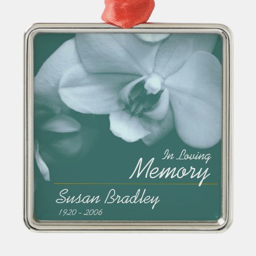 Orchid 5 Personalized Memorial Funeral Ornament