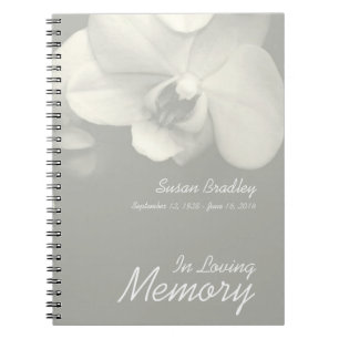 Orchid 9 Floral Photography Funeral Guest Book