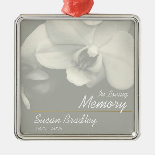 Orchid 9 Personalized Memorial Funeral Ornament