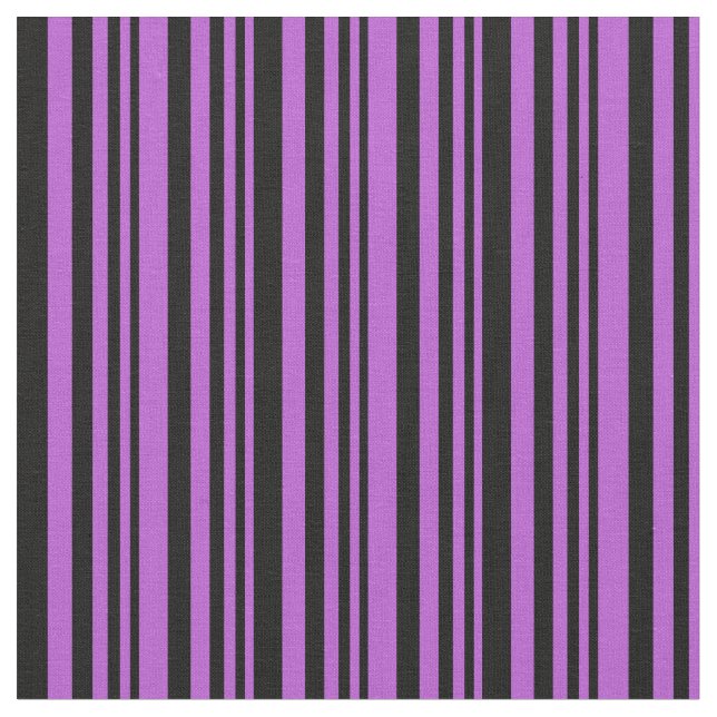 Orchid and Black Colored Lines Fabric (Close Up)