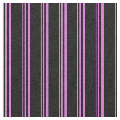 Orchid and Black Pattern of Stripes Fabric