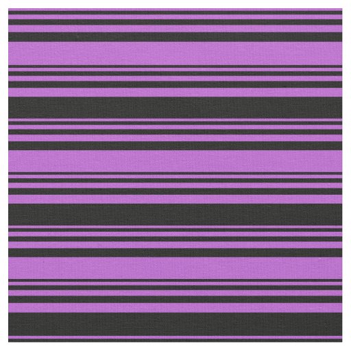 Orchid and Black Striped/Lined Pattern Fabric