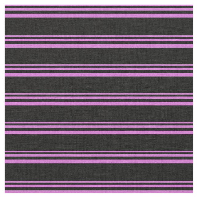Orchid and Black Striped Pattern Fabric (Close Up)