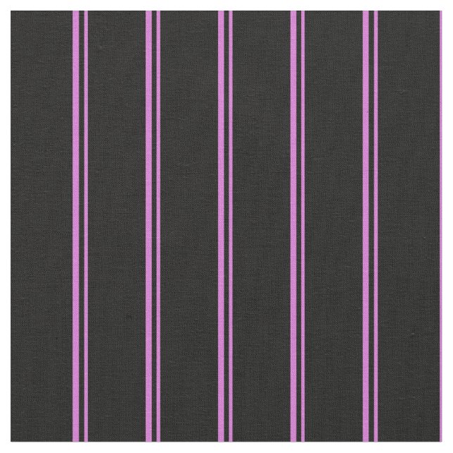Orchid and Black Stripes Fabric (Close Up)