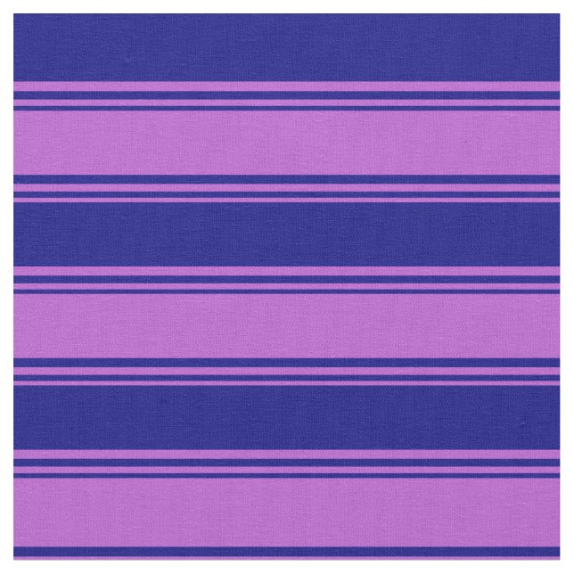 Orchid and Blue Colored Lines Fabric (Close Up)