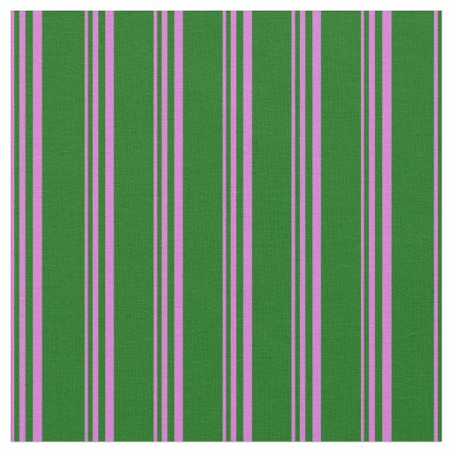 Orchid and Dark Green Lines Fabric