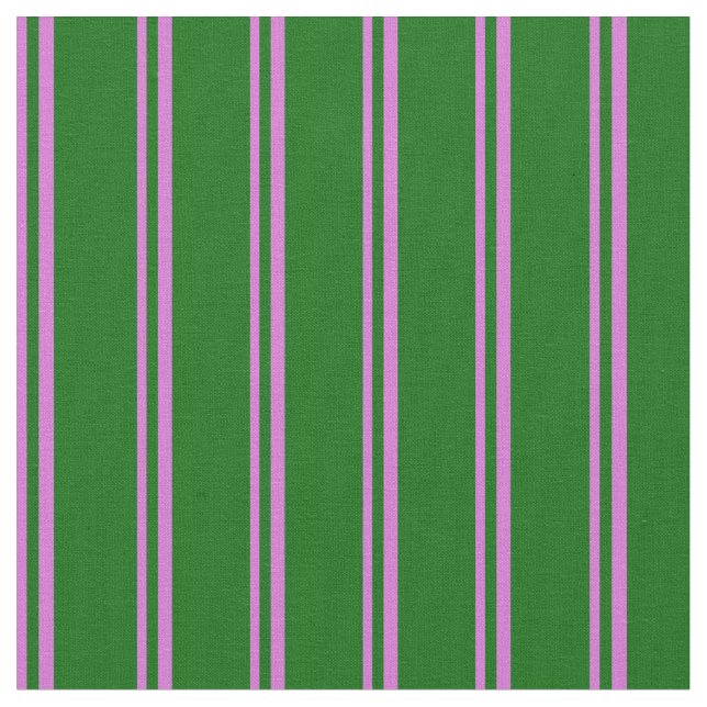 Orchid and Dark Green Pattern Fabric (Close Up)