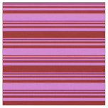 Orchid and Dark Red Lines Fabric