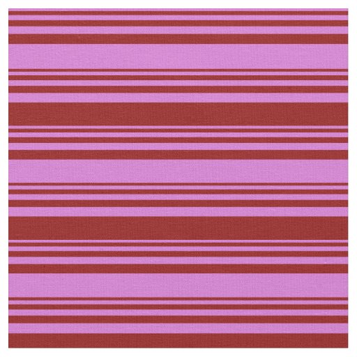Orchid and Dark Red Lines Fabric