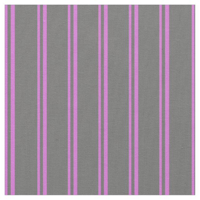 Orchid and Dim Gray Stripes Pattern Fabric (Close Up)