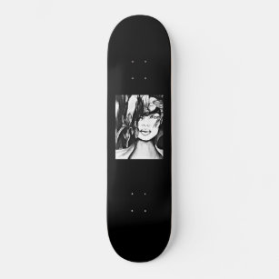 Orchid and Ghost Skateboard Deck by Samira Sperry