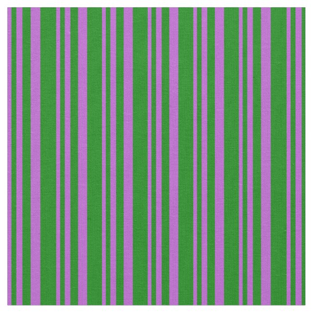Orchid and Green Colored Lines Fabric (Close Up)