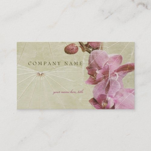 Orchid and Leaves Business Card