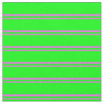 [ Thumbnail: Orchid and Lime Colored Striped/Lined Pattern Fabric ]