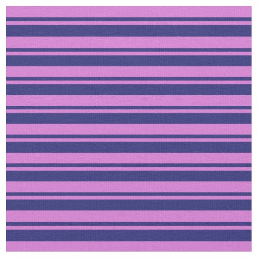 Orchid and Midnight Blue Colored Stripes Pattern Fabric