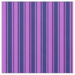 [ Thumbnail: Orchid and Midnight Blue Striped/Lined Pattern Fabric ]