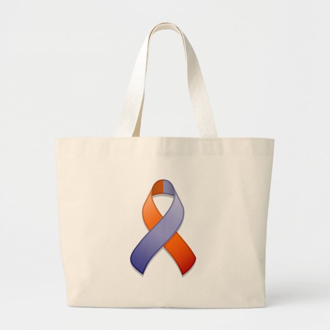 Orchid and Orange Awareness Ribbon Bag (Front)