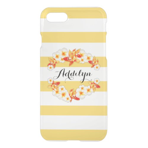 Orchid and Plumeria Flowers Elegant iPhone SE87 Case