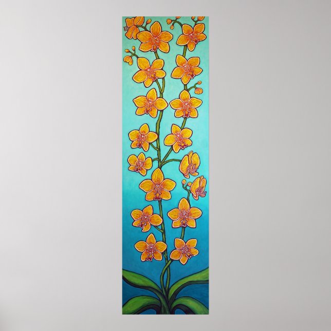 Orchid Azure Bliss by Lisa Lorenz Poster (Front)