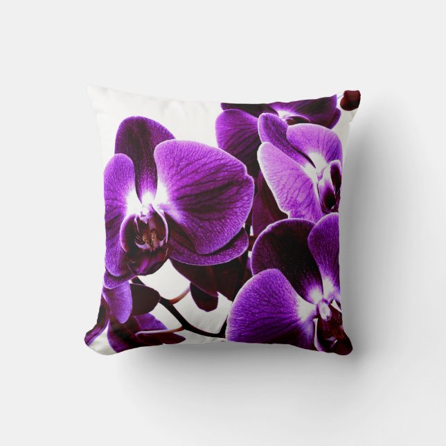 orchid beauties throw pillow (Front)