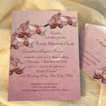 Orchid Beauty Wedding Invitation by happygotimes at Zazzle