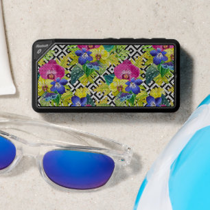 Orchid Begonia And Palm Leaves Bluetooth Speaker