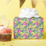 Orchid Begonia And Palm Leaves Wrapping Paper